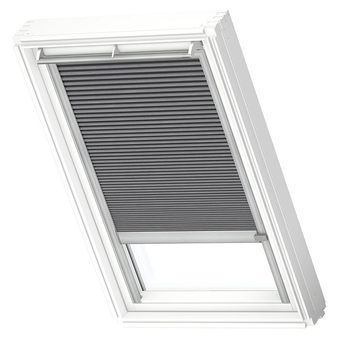Velux Dachfensterplissee FSC MK12 1170K (Farbe: Grautaupe - 1170K, Farbe Schiene: Aluminium, Solarbetrieben) | BAUHAUS