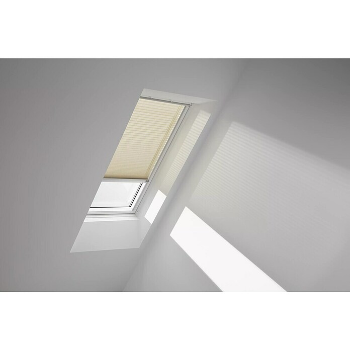 Velux Dachfensterplissee FSL P08 1277K (Farbe: Sandbeige - 1277K, Farbe Schiene: Aluminium, Solarbetrieben) | BAUHAUS
