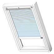 Velux Dachfensterplissee FSC P08 1169KWL (Farbe: Gletscherblau - 1169KWL, Farbe Schiene: Weiß, Solarbetrieben) | BAUHAUS