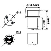 Talamex Sockeladapter für Boote (Sockel: BA15d auf G4)