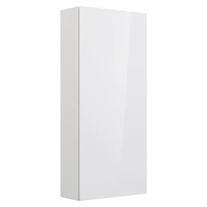 Camargue Espacio Hängeschrank - 40 x 17 x 90 cm, Gama weiß glänzend - Das Bild zeigt einen hochglänzenden weißen Küchenschrank mit klarer Linienführung und minimalistischem Design. Perfekt für moderne Küchen.