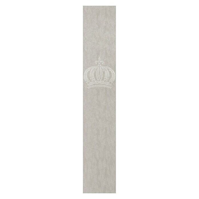 Glööckler Pompöös Provence Vliestapete Panel Krone (Platin, Metalloptik, 3 x 0,53 m) | BAUHAUS
