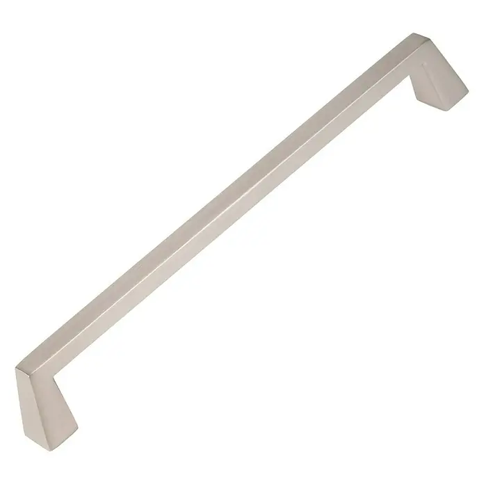 Nesu Tirador para muebles 893825 - L x An x Al: 14 x 1,2 x 2,2 cm, Acero, Acero inoxidable, Distancia entre orificios: 128 mm - Elegante tirador de níquel cepillado con diseño cuadrado. Este tirador moderno es perfecto para cajones y armarios.