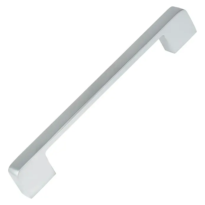 Nesu Tirador para muebles 877017 - L x An x Al: 17 x 1,1 x 2,5 cm, Acero, Cromo, Distancia entre orificios: 160 mm - Tirador de cajón plateado con diseño minimalista para muebles modernos. Ideal para cocinas, baños y más.