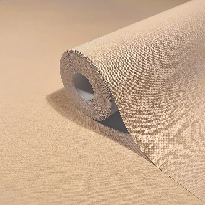 Glööckler Pompöös Provence Vliestapete - Orange, Uni, 10,05 x 0,53 m - Rolle strukturierten, beigen Vliestapete für ein stilvolles Interieur. Die Tapete bietet eine warme, natürliche Optik für jeden Raum.
