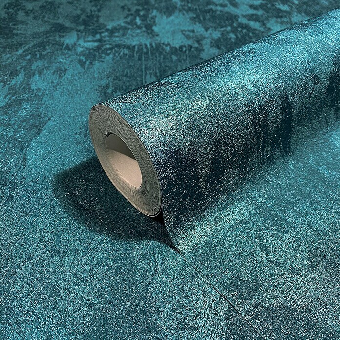 Glööckler Pompöös Provence Vliestapete (Grün/Blau, Metalloptik, 10,05 x 0,53 m) | BAUHAUS