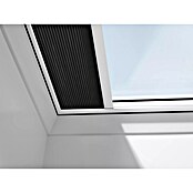 Velux Dachfensterplissee FSK 060060 1047KWL (Farbe: Graphit - 1047KWL, Farbe Schiene: Weiß, Solarbetrieben) | BAUHAUS