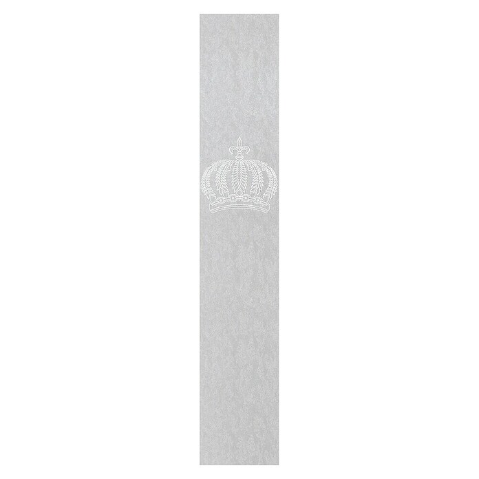 Glööckler Pompöös Provence Vliestapete Panel Krone (Silber, Metalloptik, 3 x 0,53 m) | BAUHAUS