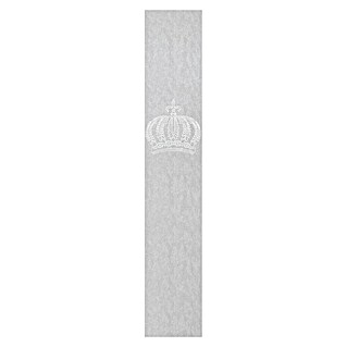 Glööckler Pompöös Provence Vliestapete Panel Krone (Silber, Metalloptik, 3 x 0,53 m)