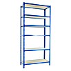 Simonrack Simonclick Estantería metálica Maderclcik Superplus (L x An x Al: 40 x 110 x 250 cm, Capacidad de carga: 150 kg/balda, Número de baldas: 6 ud., Azul)