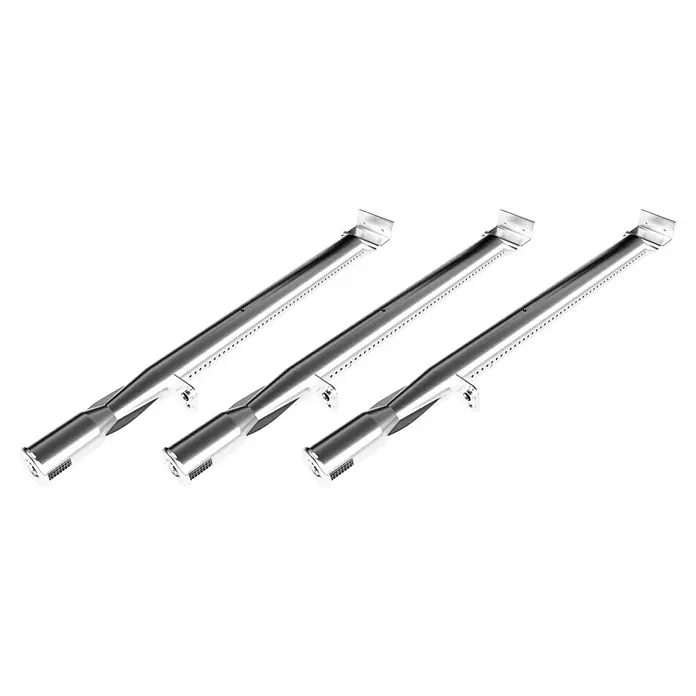 Grillstar Ersatzbrenner Powerburner - Passend für: Grillstar Gasgrill Powerburner 350-1, 3 -tlg. - Das Bild zeigt drei Grillbrenner aus Edelstahl, die durch ihr robustes Design und präzise Verarbeitung überzeugen. Ideal für gleichmäßige Hitzeverteilung.