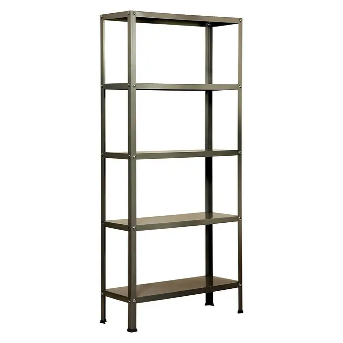 Simonrack Simonhome Estantería metálica Homeclassic Plus - Al x An x Pr: 180 x 100 x 30 cm, Capacidad de carga por balda: 100 kg, Número de baldas: 5 ud., Atornillado, Gris - Estantería metálica gris con cinco niveles para almacenamiento y organización, perfecta para garaje, sótano o despensa.