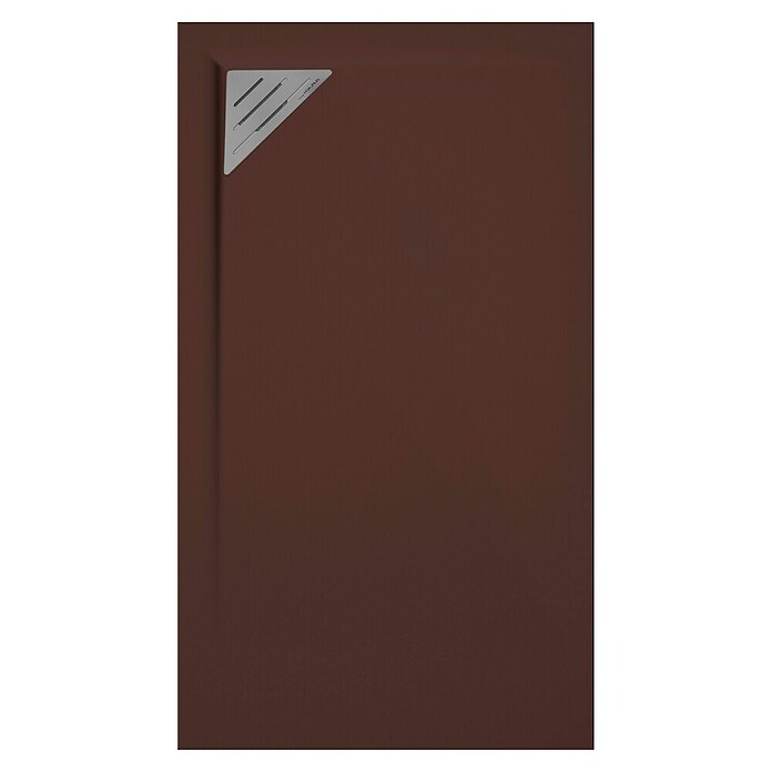 Duplach Plato de ducha Mío (L x An: 160 x 90 cm, Material compuesto, Chocolate, Rejilla a la izquierda) | BAUHAUS