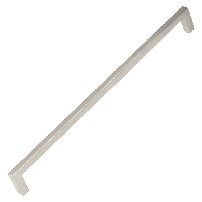 Nesu Tirador para muebles 875325 - L x An x Al: 33 x 0,8 x 2,8 cm, Acero, Acero inoxidable, Distancia entre orificios: 32 mm - Elegante tirador largo para armarios en níquel cepillado, ideal para diseños de muebles modernos. Su diseño cuadrado añade un toque de elegancia.