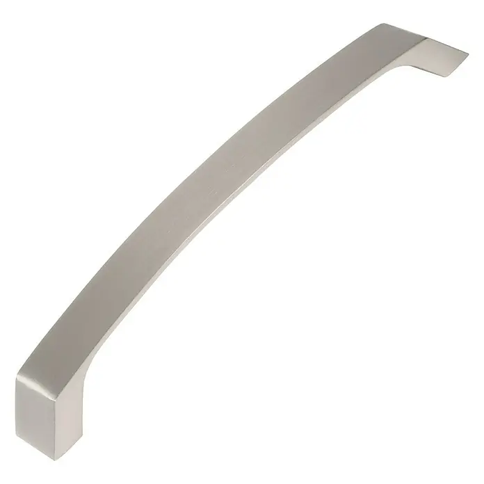 Nesu Tirador para muebles 890225 - L x An x Al: 20,6 x 2,5 x 2,2 cm, Acero inoxidable - Elegante tirador de mueble curvo de acero inoxidable cepillado para cajones y armarios. Diseño moderno para muebles elegantes.
