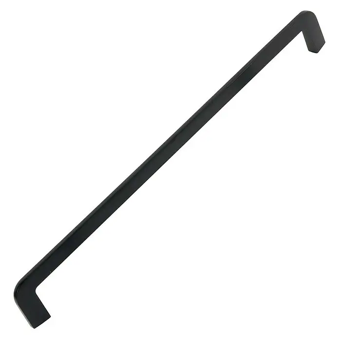 Nesu Tirador para muebles 886222 - L x An x Al: 20,7 x 0,8 x 3,2 cm, Negro, Distancia entre orificios: 192 mm - Manija negra en forma de barra con extremos angulados. Ideal para muebles modernos e interiorismo, estilo sencillo y elegante.