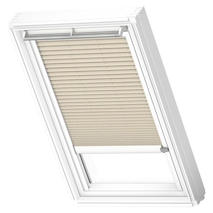 Velux Dachfensterplissee FSL CK02 1283KWL (Farbe: Champagner - 1283KWL, Farbe Schiene: Weiß, Solarbetrieben) | BAUHAUS