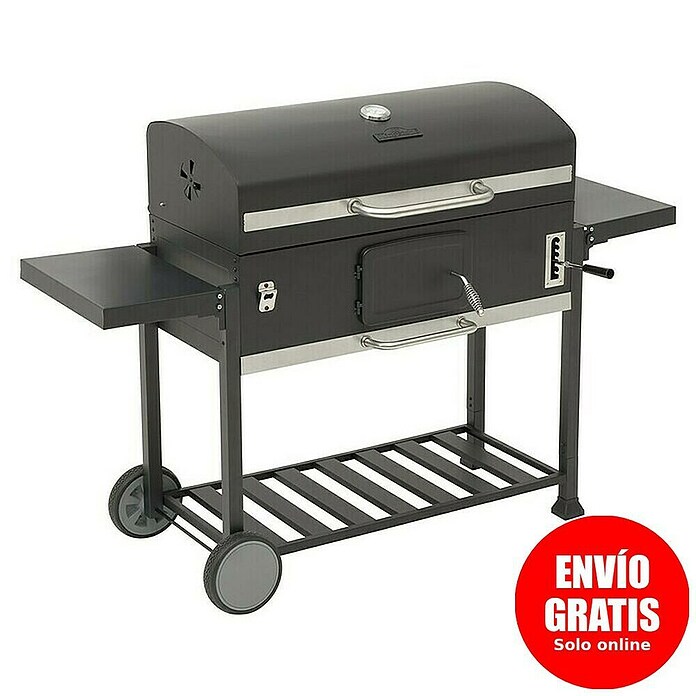 Kingstone KMS Barbacoa de carbón Black Angus Maxi (Superficie de la parrilla (An x Pr): 92 x 43 cm, Negro) | BAUHAUS