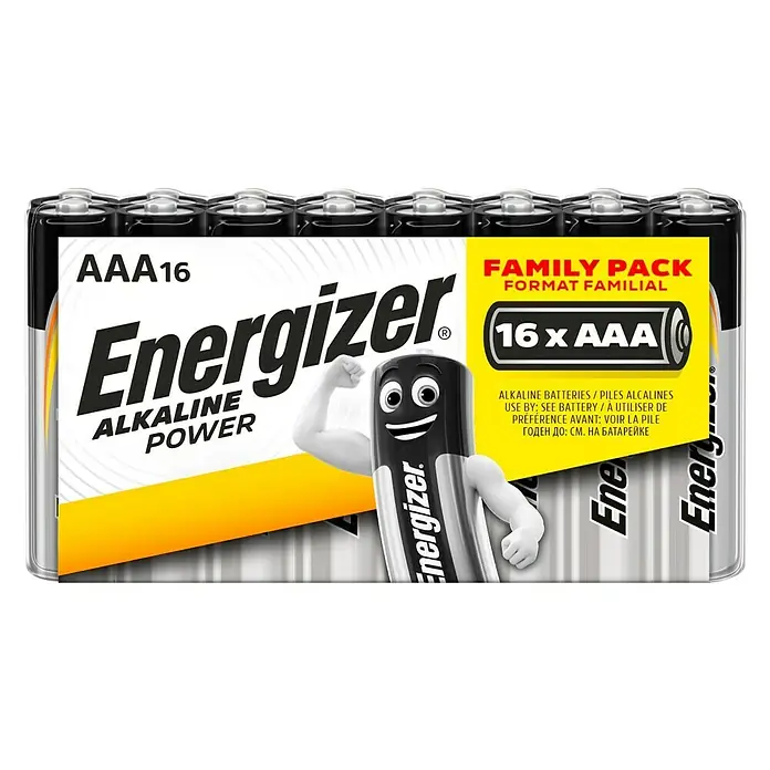 Energizer Pila Classic AAA - 16 ud., Micro AAA, 1,5 V - Un paquete de pilas AAA Energizer, ideal para uso familiar.