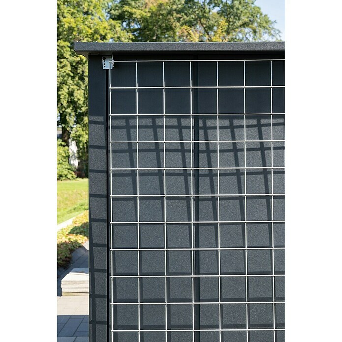 Rankgitter (97,3 x 195 cm, Silber, Passend für: EcoStar Gerätehaus) | BAUHAUS