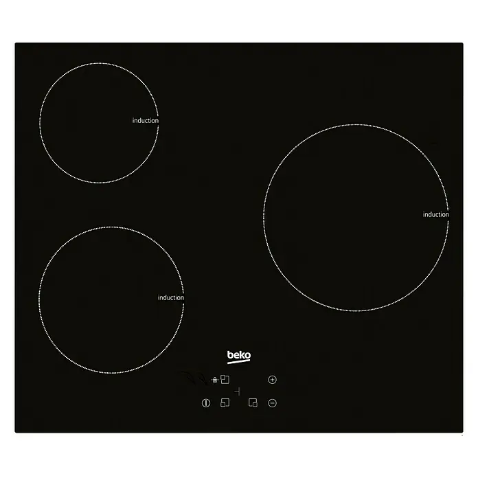 Beko Set de horno y zona de cocción BSE22341X - Volumen horno: 71 l, Zonas de cocción: 3 ud. - Placa de inducción encastrable Beko con tres zonas de cocción y un panel de control intuitivo para una cocción precisa. Diseño elegante para cocinas modernas.