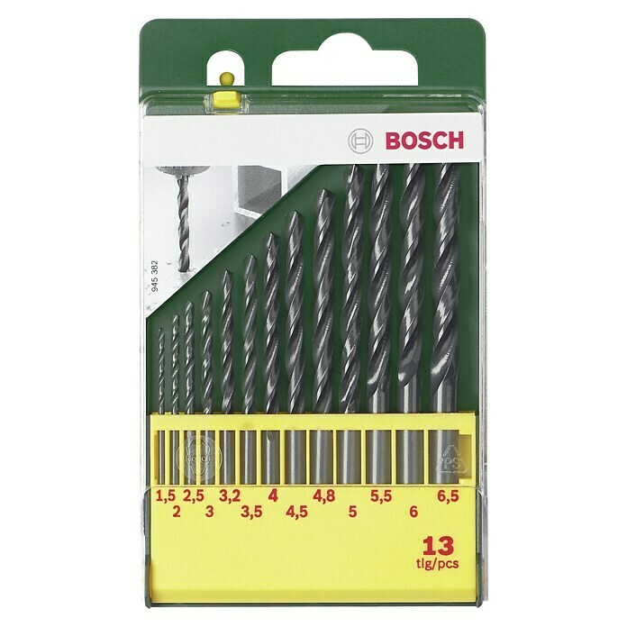 Bosch Juego de brocas de metal HSS-R (13 piezas, Apto para: Hierro fundido gris)