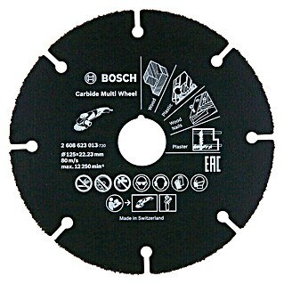 Bosch Disco de corte de carburo Carbide Multi Wheel (Diámetro disco: 125 mm, Apto para: Tubos, 1 ud.)