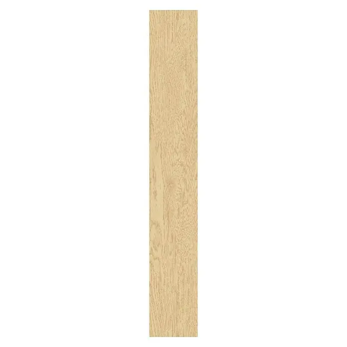 Suelo vinílico SPC Wood Light - 1.220 x 180 x 4 mm, Beige, Resistente al agua - Esta imagen muestra una chapa de madera clara con una textura fina, ideal para muebles o revestimientos de paredes. La veta añade calidez.