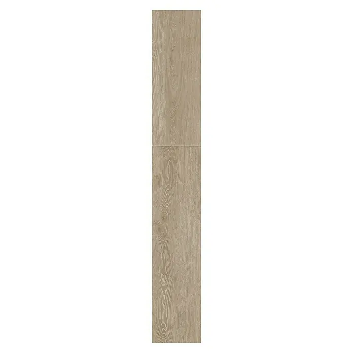 Oknum Suelo vinílico SPC Oak Cream - 1.220 x 182 x 5 mm, Oak Cream - Primer plano de una tabla de madera beige con vetas, que aporta estética natural y calidez a los espacios interiores.