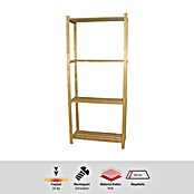 Regalux Holzregal simple (40 x 75 x 170 cm, Traglast: 45 kg/Boden, Holz)