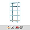 Regalux Metallregal (H x B x T: 180 x 90 x 40 cm, Traglast pro Boden: 175 kg, Anzahl Böden: 5 Stk., Hellgrün, Stecken) | BAUHAUS
