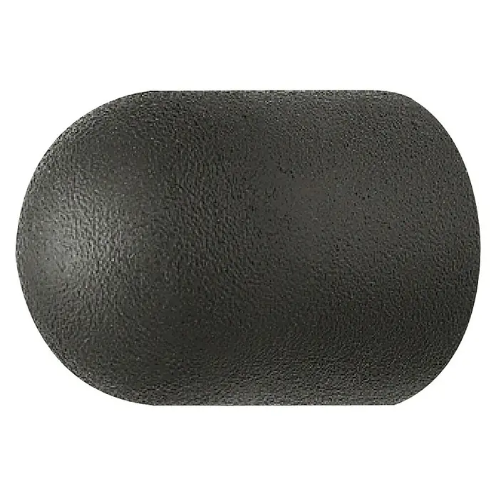 Häfele Möbelknopf - Kunststoff - Schwarze ovale Yogamatte mit strukturierter Oberfläche. Ideal für Yoga und Fitnessübungen.
