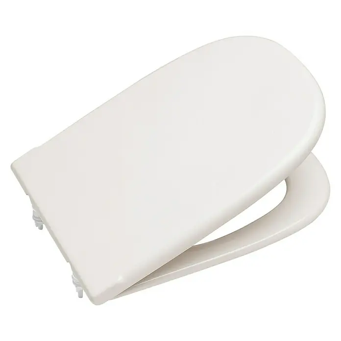 Roca Tapa de WC Dama Retro - MDF, Blanco - Asiento de inodoro blanco con tapa, perfecto para cualquier baño. Ofrece confort e higiene, y es fácil de limpiar.