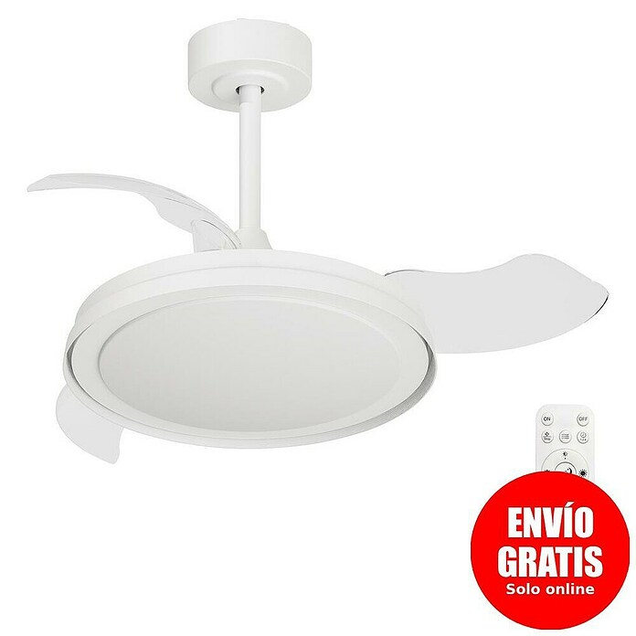 Arte confort Ventilador de techo Cartagena (Blanco, 91 cm, 28 W, Blanco cálido) | BAUHAUS