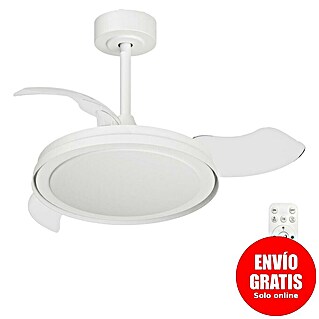 Arte confort Ventilador de techo Cartagena (Blanco, 91 cm, 28 W, Blanco cálido)