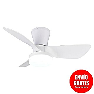 Trio Lighting Ventilador de techo Randers (Blanco, 76 cm, 20 W, Blanco cálido)