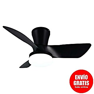 Trio Lighting Ventilador de techo Randers (Negro, 76 cm, 20 W, Blanco cálido)