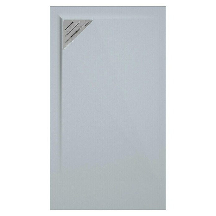 Duplach Plato de ducha Mío (L x An: 150 x 70 cm, Material compuesto, Gris, Rejilla a la izquierda) | BAUHAUS