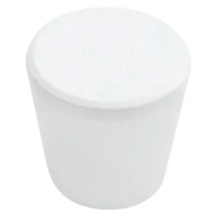 Nesu Pomo para muebles 34721 - Ø x Al: 25 x 25 mm, Acero - Un recipiente blanco cilíndrico, perfecto para el uso diario. Diseño sencillo apto para aplicaciones versátiles.