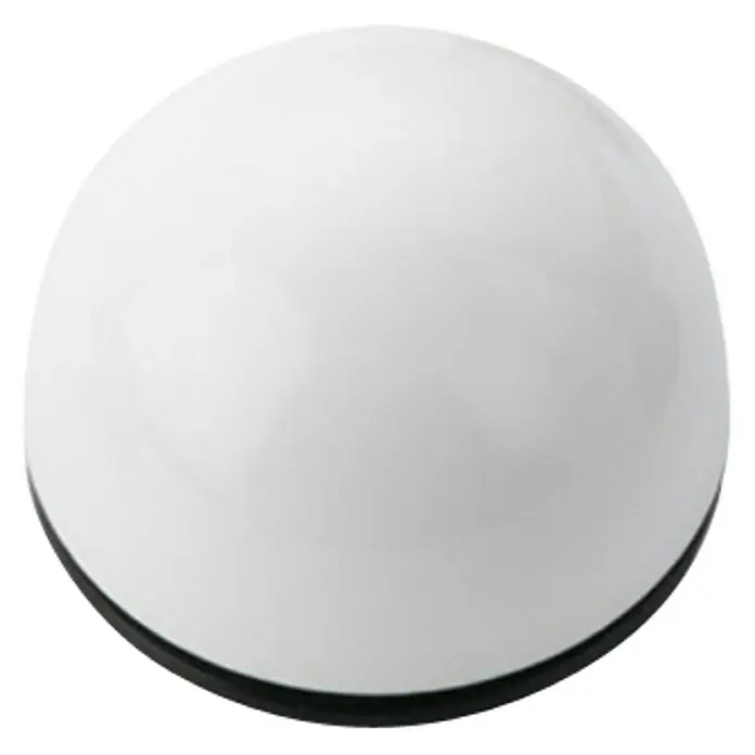 Inofix Tope de puerta 2033 - Blanco, Plástico, 2 ud. - Un objeto redondo de color blanco brillante que impresiona por su elegancia sencilla y uso versátil.