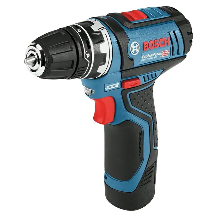 Bosch Professional Akku-Bohrschrauber GSR 12V-15 - 12 V, 2 Akkus, 2 Ah, 30 Nm, Ladegerät + Tasche - Akkubohrschrauber Bosch Professional GSR 12V-15 FC, ein vielseitiges und leistungsstarkes Werkzeug für Profis und Heimwerker.