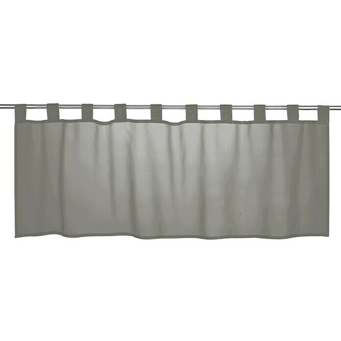 Elbersdrucke Bistrogardine Basic140 x 45 cm, 100 % Polyester, Uni, Grau Front View