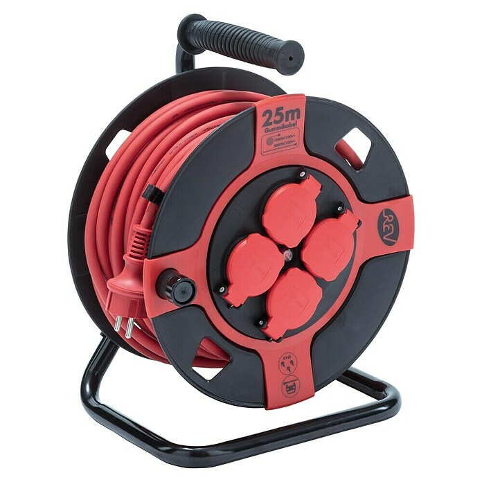 Kabelski boben  (Plastika, 25 m, H07RN-F, IP44, Vtič Schuko) | 3236 - Kabeltrommeln aussen | CBDC - Kabeltrommeln | CBD - Verlängerungen, Tischsteckdosen, Kabelt | CB - Elektroinstallation | C - Elektro | BAUHAUS