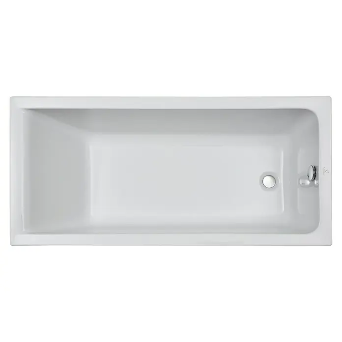 Camargue Bañera Orlando - 150 x 70 cm, Acrílico sanitario, Blanco - Bañera rectangular en blanco brillante. La bañera es de acrílico sanitario y tiene un desagüe central y un rebosadero.