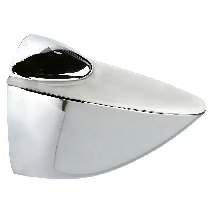 Rei Soporte de pared para estantes 1053 - Cromo, Carga soportada: 40 kg, Apto para: Estantes - Soporte de estante cromado con parte superior blanca mate, diseñado para sujetar de forma segura un estante.