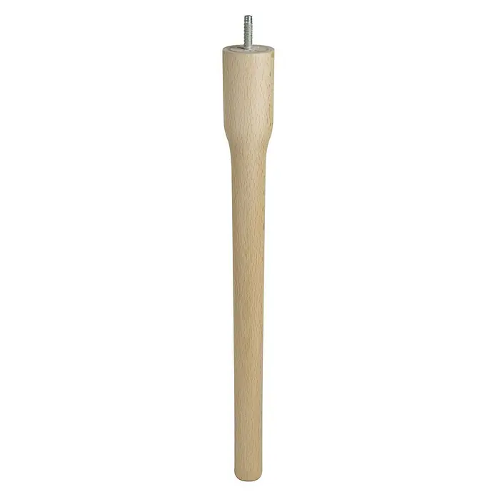 Rei Pata para muebles 2-935.400.95 - Ø x L: 4,6 x 40 cm, Capacidad de carga: 30 kg, Madera, Haya - Pata de mueble de madera con rosca para un montaje fácil. Ideal para proyectos de bricolaje de muebles o como reemplazo de patas dañadas.