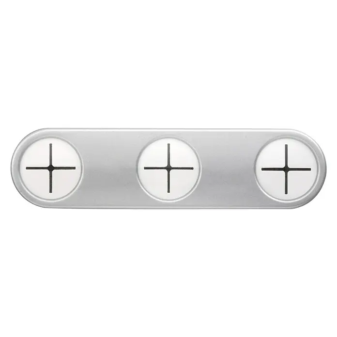 Inofix Colgador adhesivo 2083 - L x An x Al: 16,2 x 4,3 x 2,2 cm, Plástico, Cromo - Toallero plateado con tres ranuras para facilitar el almacenamiento de toallas en el baño. Diseño práctico y elegante.