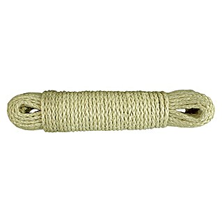 Cuerda de sisal DY2701561 (Ø x L: 5 mm x 30 m, Trenzado con 3 filamentos)