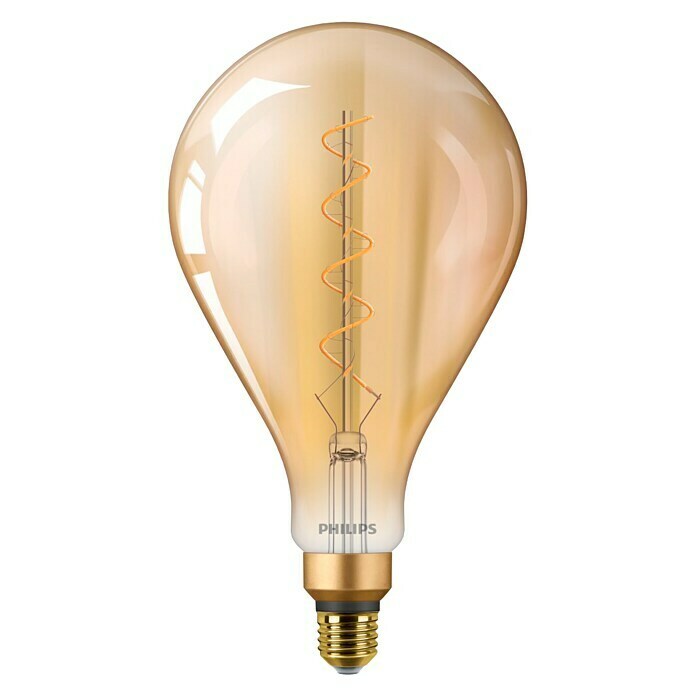 Philips Bombilla LED Vintage Gold (5,5 W, E27, Color de luz: Blanco cálido, Redondeada)