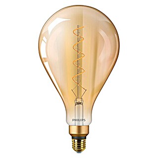 Philips Bombilla LED Vintage Gold (No regulable, 5,5 W, E27, Ámbar, Globo, Oro)